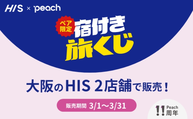 【関西限定】HISコラボ「宿付き旅くじ」新登場！